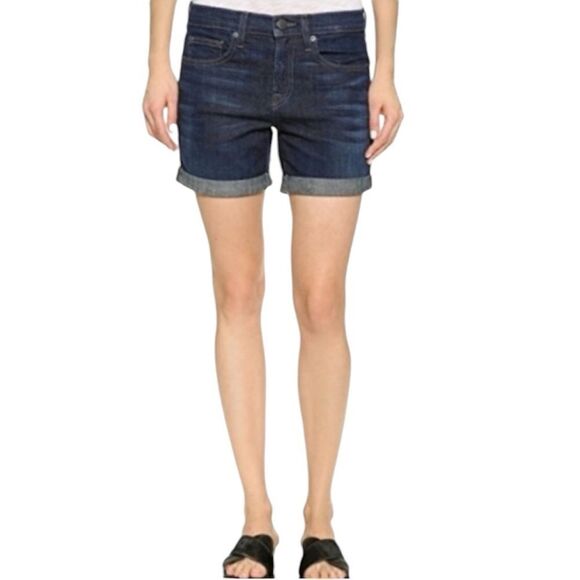 Vince ‘Mason’ Relaxed Rolled Denim Shorts Size 24 - Picture 1 of 8